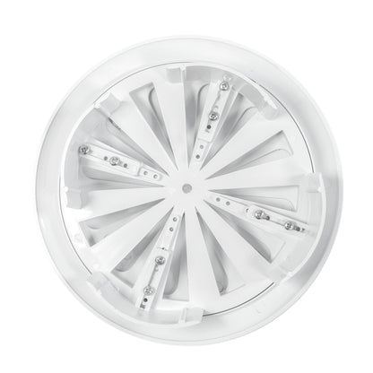 White Adjustable Round Louvre Vent, 80mm - 160mm