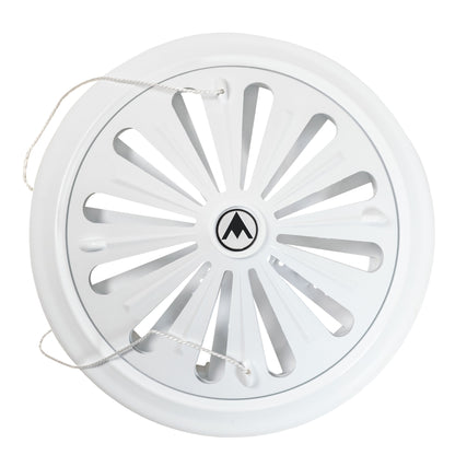 White Adjustable Round Louvre Vent, 80mm - 160mm