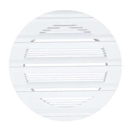 White Round Bella Louvre Vent, 100mm