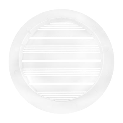 White Round Bella Louvre Vent, 100mm