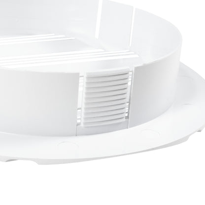 White Round Bella Louvre Vent, 100mm