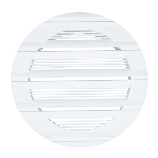 White Round Bella Louvre Vent, 150mm