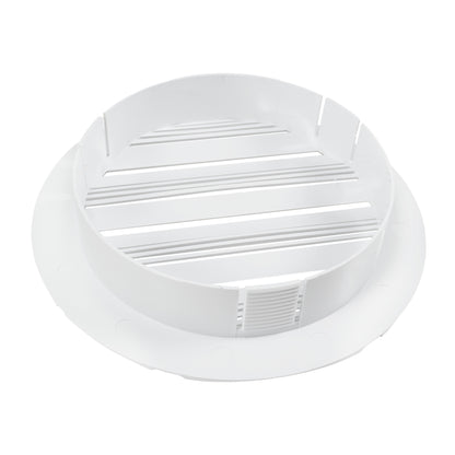 White Round Bella Louvre Vent, 150mm