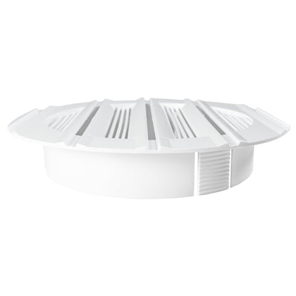 White Round Bella Louvre Vent, 150mm