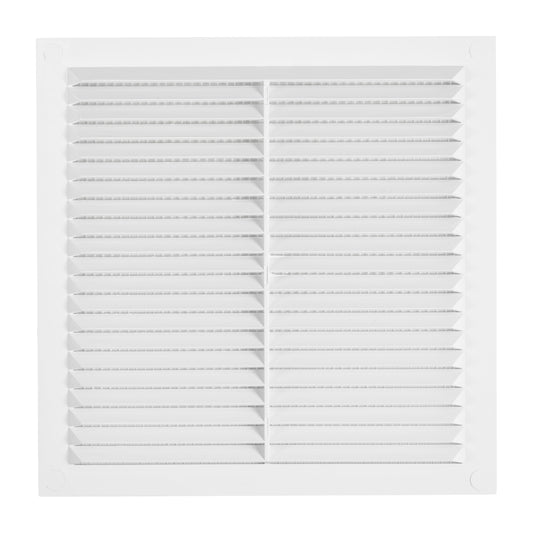White Louvre Vent with Fly Screen, 140mm x 140mm