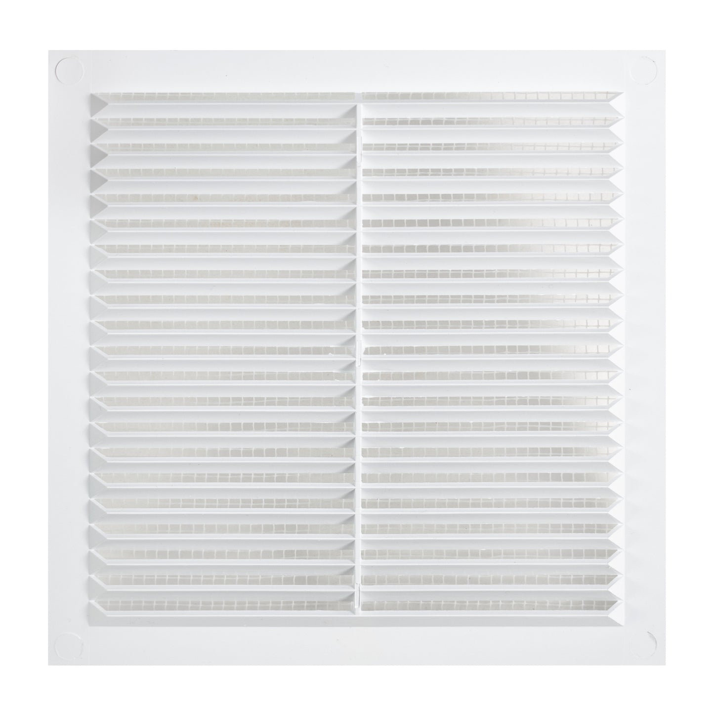White Louvre Vent with Fly Screen, 140mm x 140mm