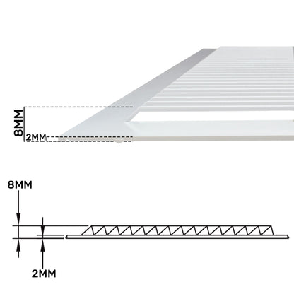 White Louvre Vent with Fly Screen, 140mm x 140mm