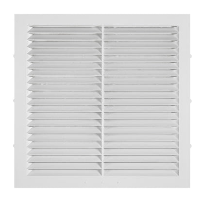 White Louvre Vent with Fly Screen, 150mm x 150mm