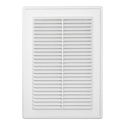 White Louvre Vent with Fly Screen, 180mm x 250mm