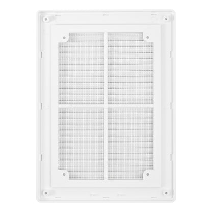 White Louvre Vent with Fly Screen, 180mm x 250mm