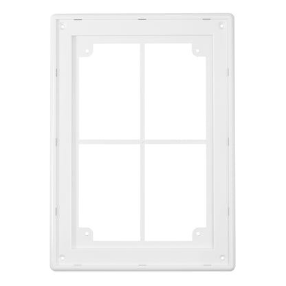 White Louvre Vent with Fly Screen, 180mm x 250mm