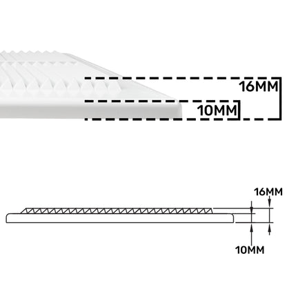 White Louvre Vent with Fly Screen, 180mm x 250mm