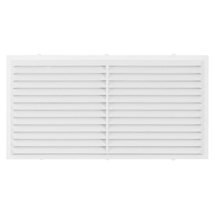 White Louvre Vent with Fly Screen, 220mm x 120mm