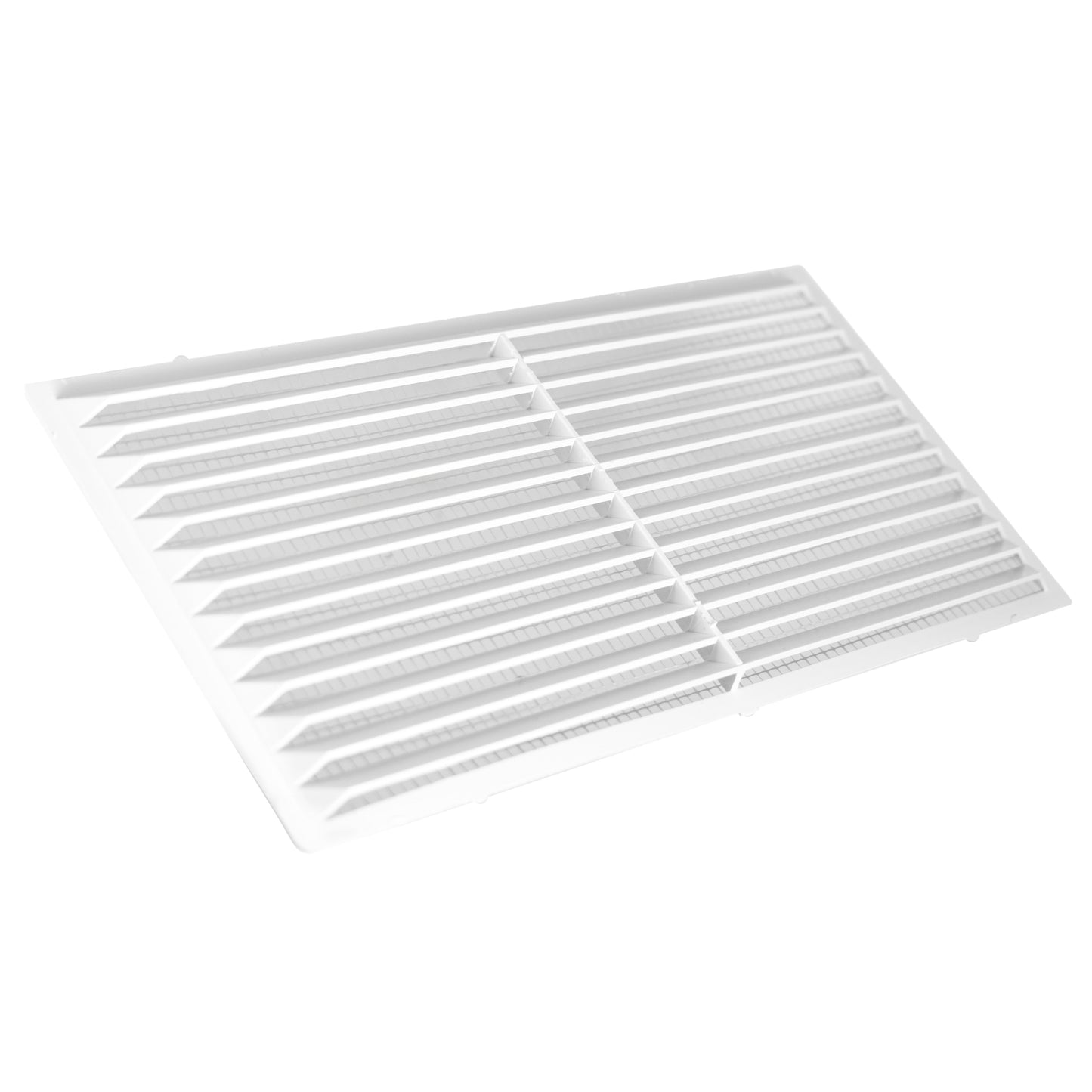 White Louvre Vent with Fly Screen, 220mm x 120mm