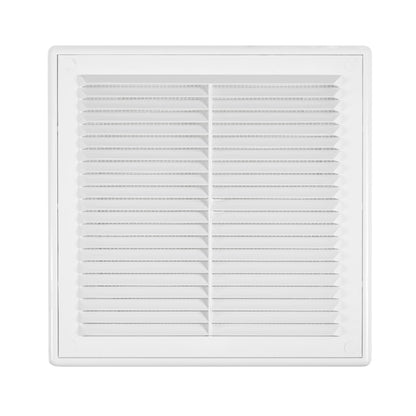 White Louvre Vent with Fly Screen, 210mm x 210mm