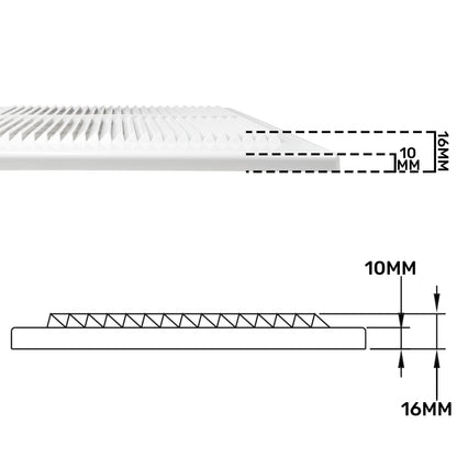 White Louvre Vent with Fly Screen, 210mm x 210mm