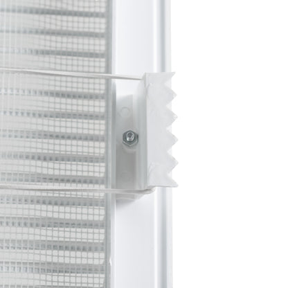 Luxury White Duo Smart Louvre Vent with Fly Mesh, 90mm x 240mm