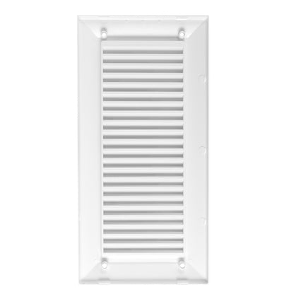 Luxury White Duo Smart Louvre Vent with Fly Mesh, 90mm x 240mm