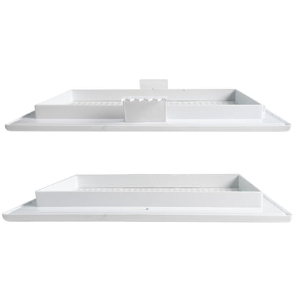 Luxury White Duo Smart Louvre Vent with Fly Mesh, 90mm x 240mm