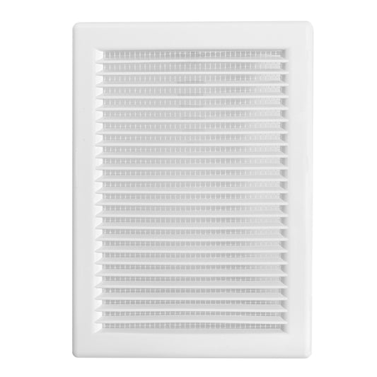 Luxury White Duo Smart Louvre Vent with Fly Mesh, 140mm x 210mm