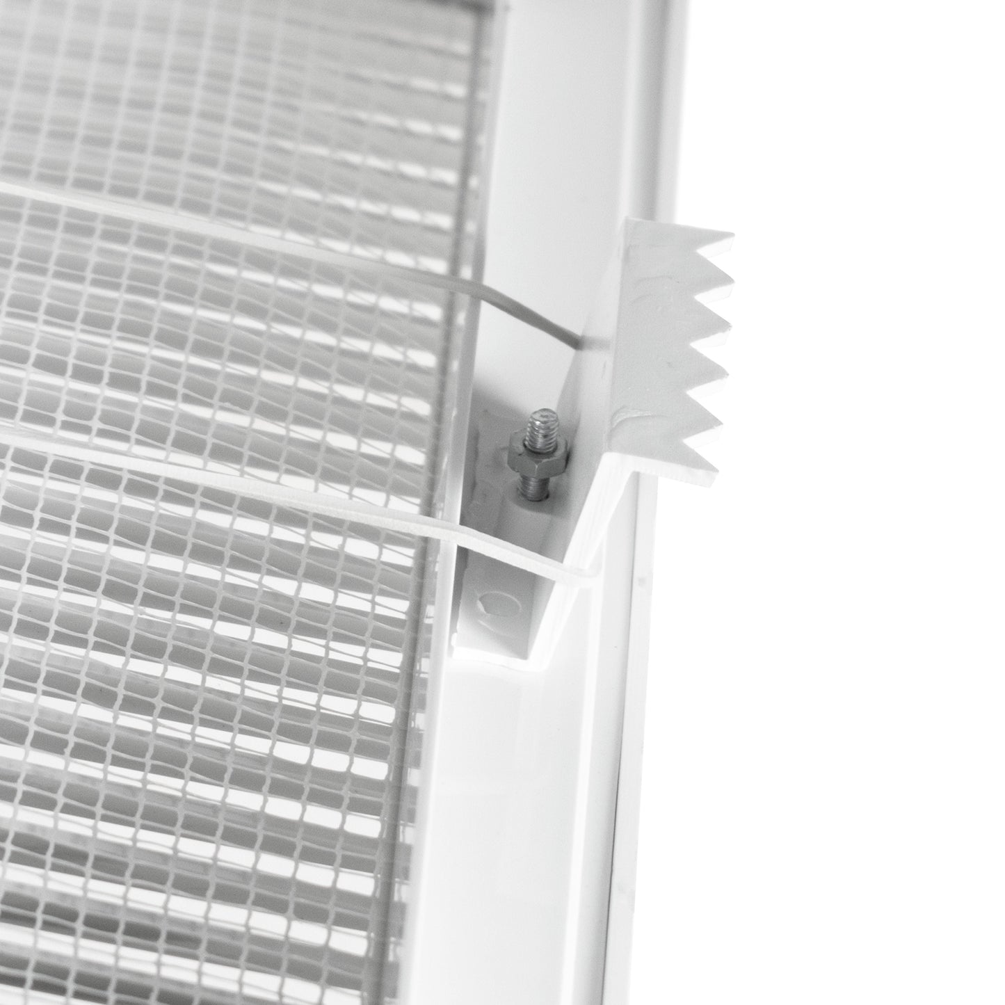 Luxury White Duo Smart Louvre Vent with Fly Mesh, 140mm x 210mm
