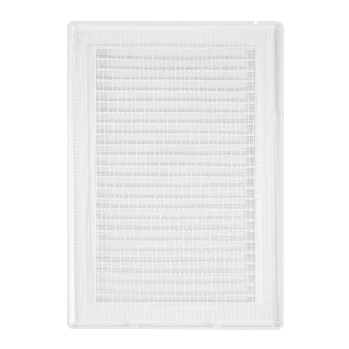 Luxury White Duo Smart Louvre Vent with Fly Mesh, 140mm x 210mm