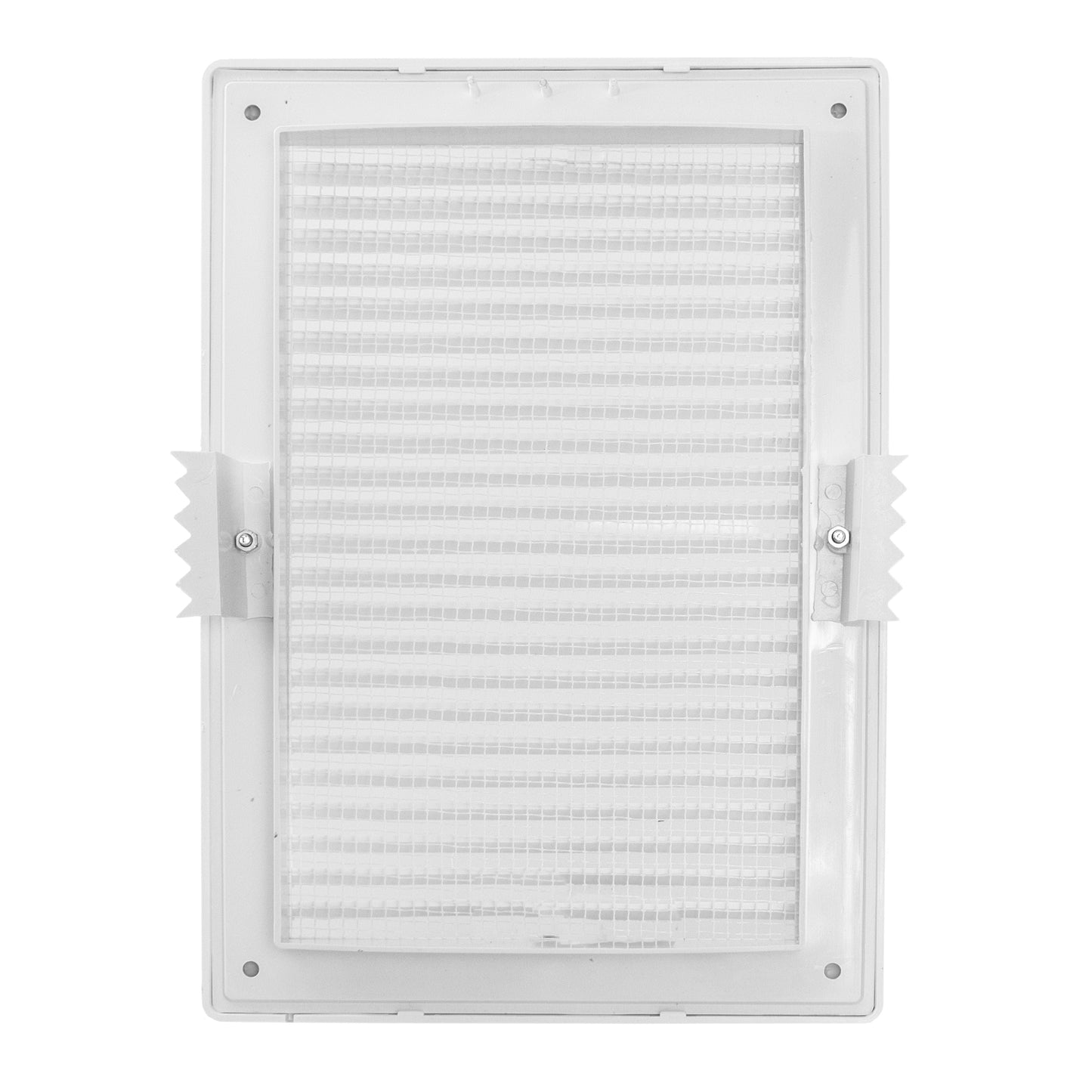 Luxury White Duo Smart Louvre Vent with Fly Mesh, 140mm x 210mm