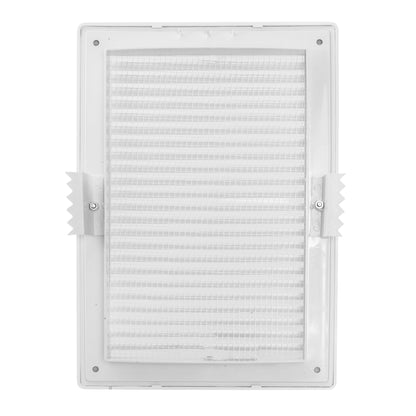 Luxury White Duo Smart Louvre Vent with Fly Mesh, 140mm x 210mm