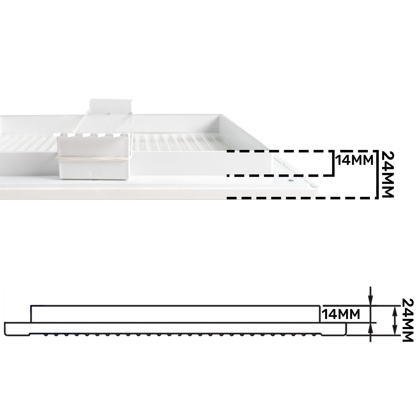 Luxury White Duo Smart Louvre Vent with Fly Mesh, 140mm x 210mm
