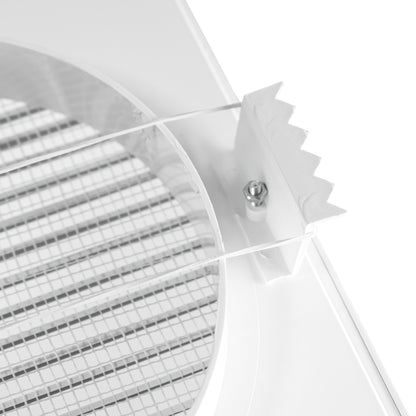 Luxury White Duo Smart Louvre Vent with Fly Mesh, 100mm x 100mm