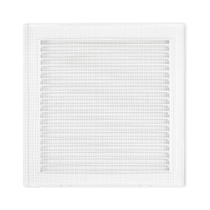 Luxury White Duo Smart Louvre Vent with Fly Mesh, 100mm x 100mm