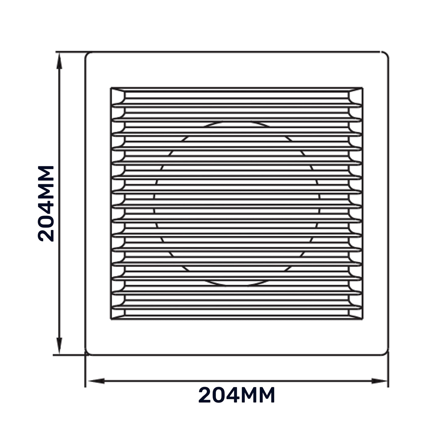 Luxury White Duo Smart Louvre Vent with Fly Mesh, 150mm x 150mm