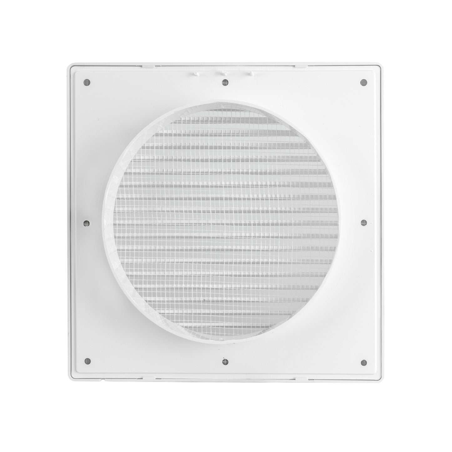 Luxury White Duo Smart Louvre Vent with Fly Mesh, 150mm x 150mm