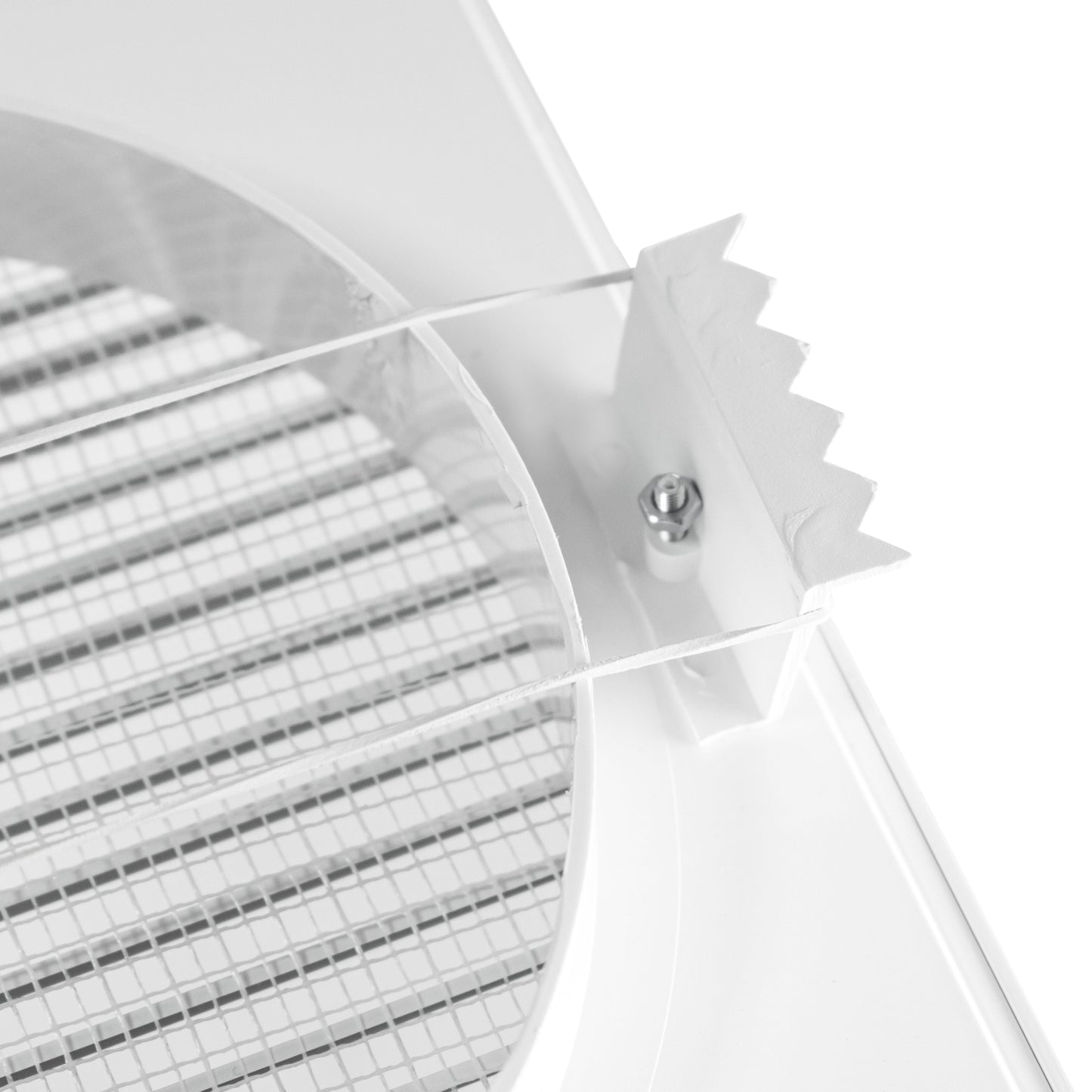 Luxury White Duo Smart Louvre Vent with Fly Mesh, 150mm x 150mm