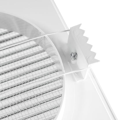 Luxury White Duo Smart Louvre Vent with Fly Mesh, 150mm x 150mm