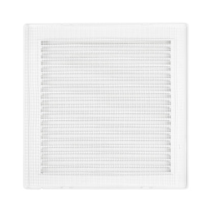 Luxury White Duo Smart Louvre Vent with Fly Mesh, 150mm x 150mm