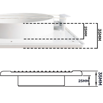 Luxury White Duo Smart Louvre Vent with Fly Mesh, 150mm x 150mm