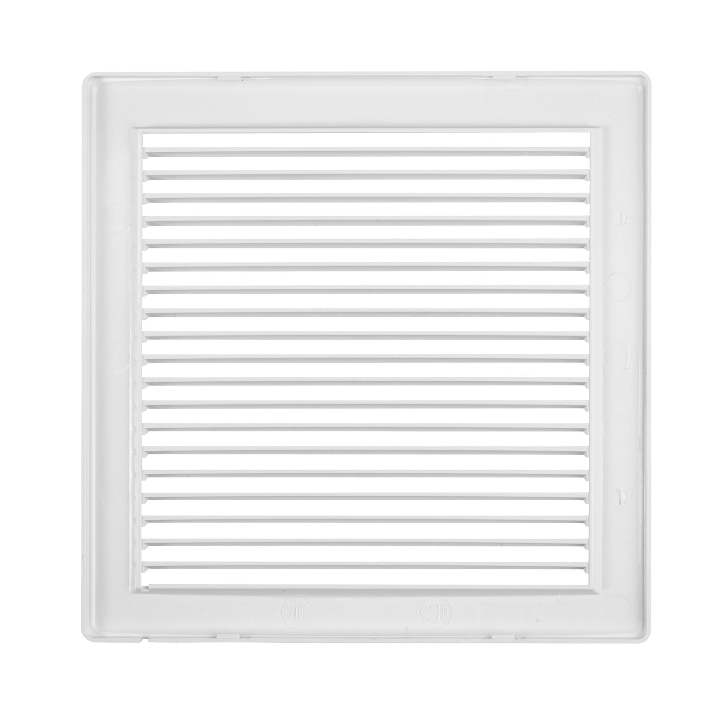 Luxury White Duo Smart Louvre Vent with Fly Mesh, 135mm x 135mm