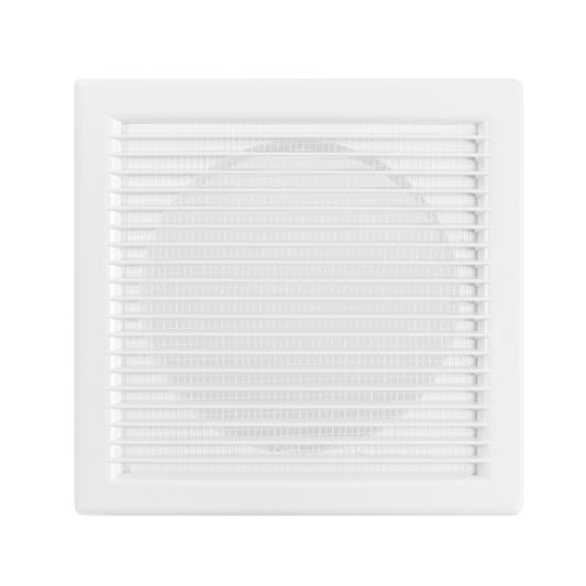 Luxury White Duo Smart Louvre Vent with Fly Mesh, 125mm x 125mm