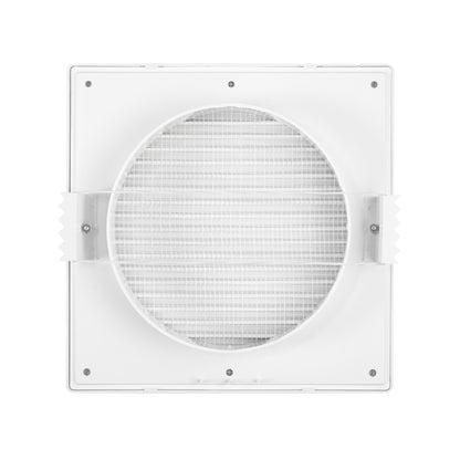 Luxury White Duo Smart Louvre Vent with Fly Mesh, 125mm x 125mm