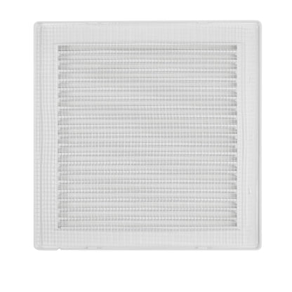 Luxury White Duo Smart Louvre Vent with Fly Mesh, 125mm x 125mm
