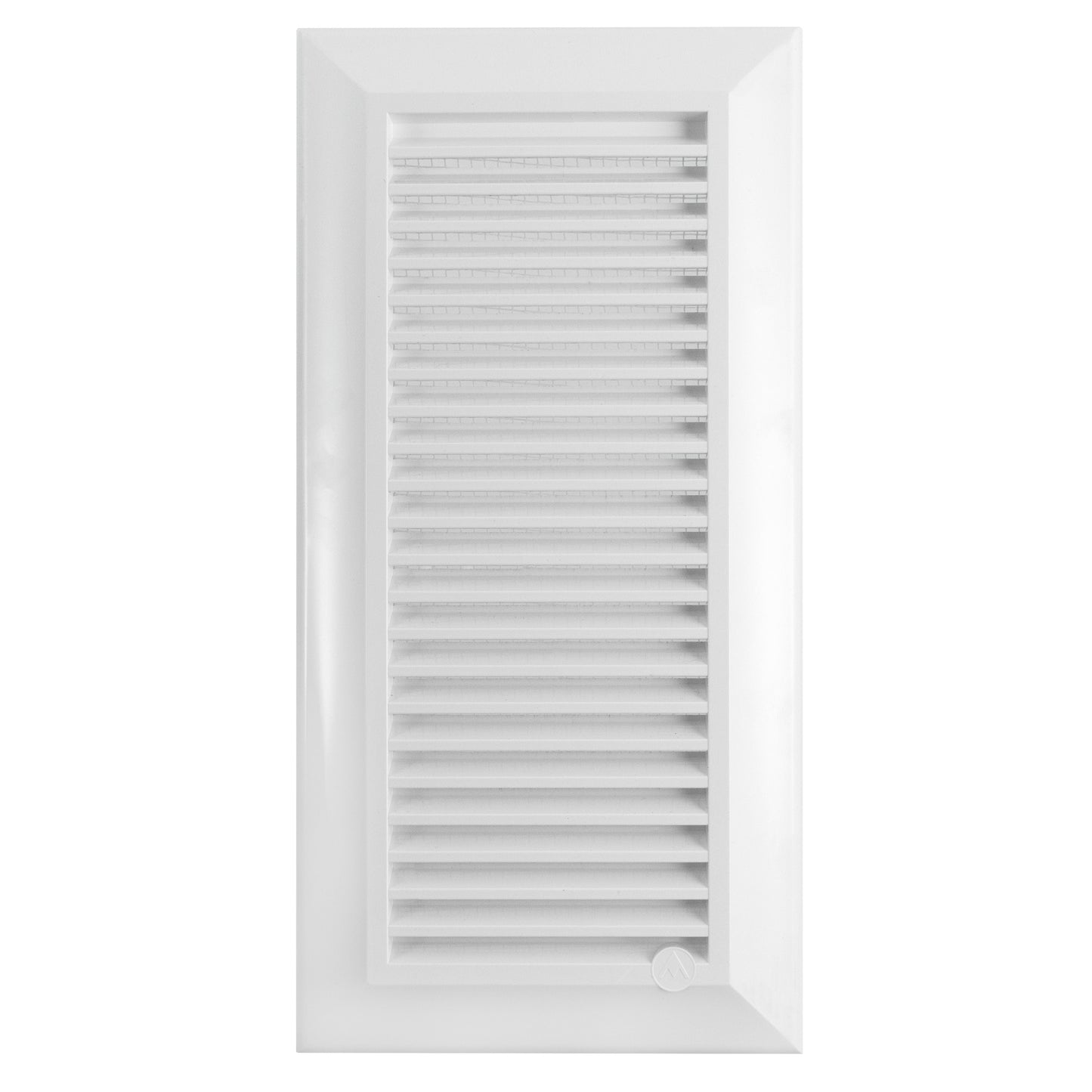 White Duo Smart Louvre Vent with Fly Mesh, 90mm x 240mm