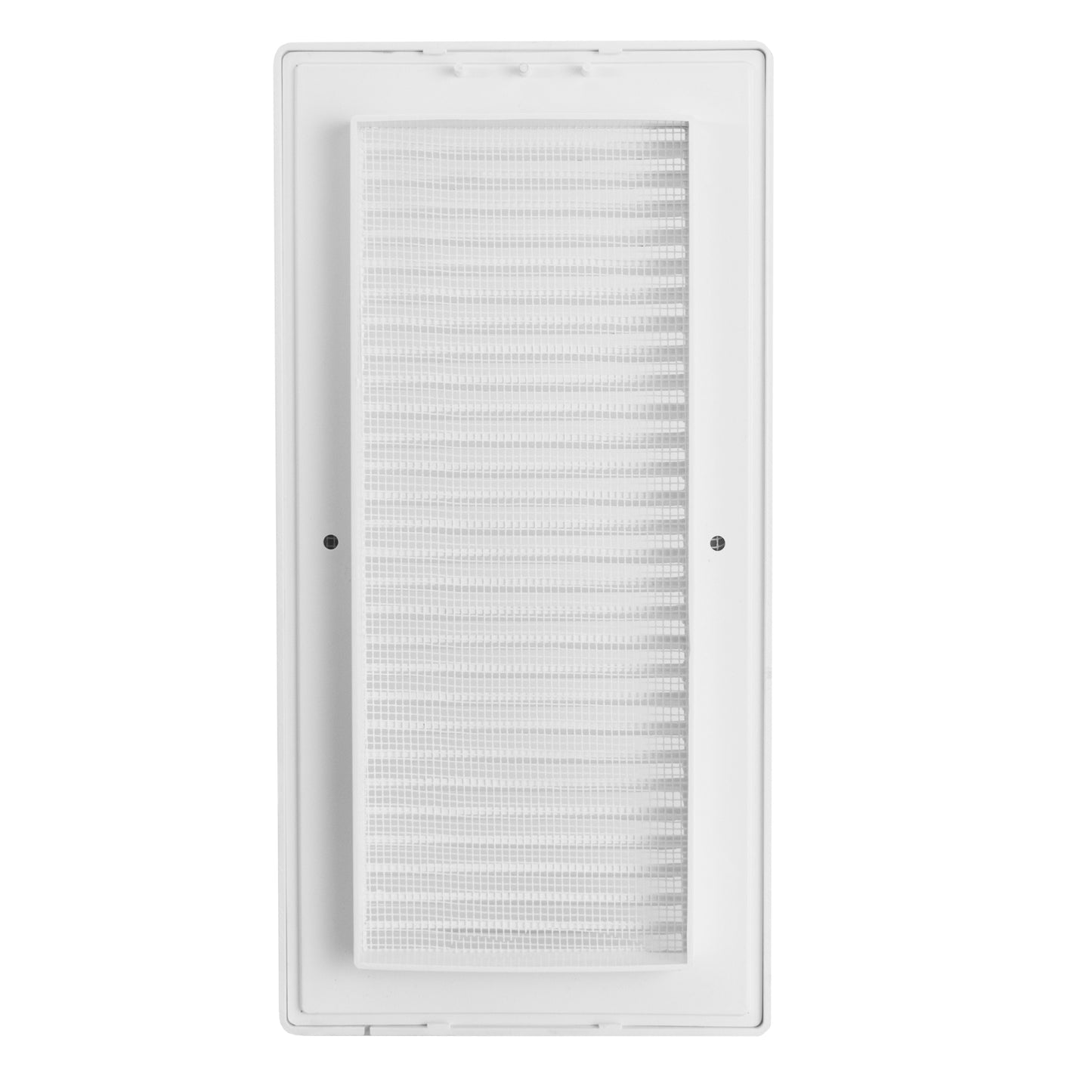 White Duo Smart Louvre Vent with Fly Mesh, 90mm x 240mm