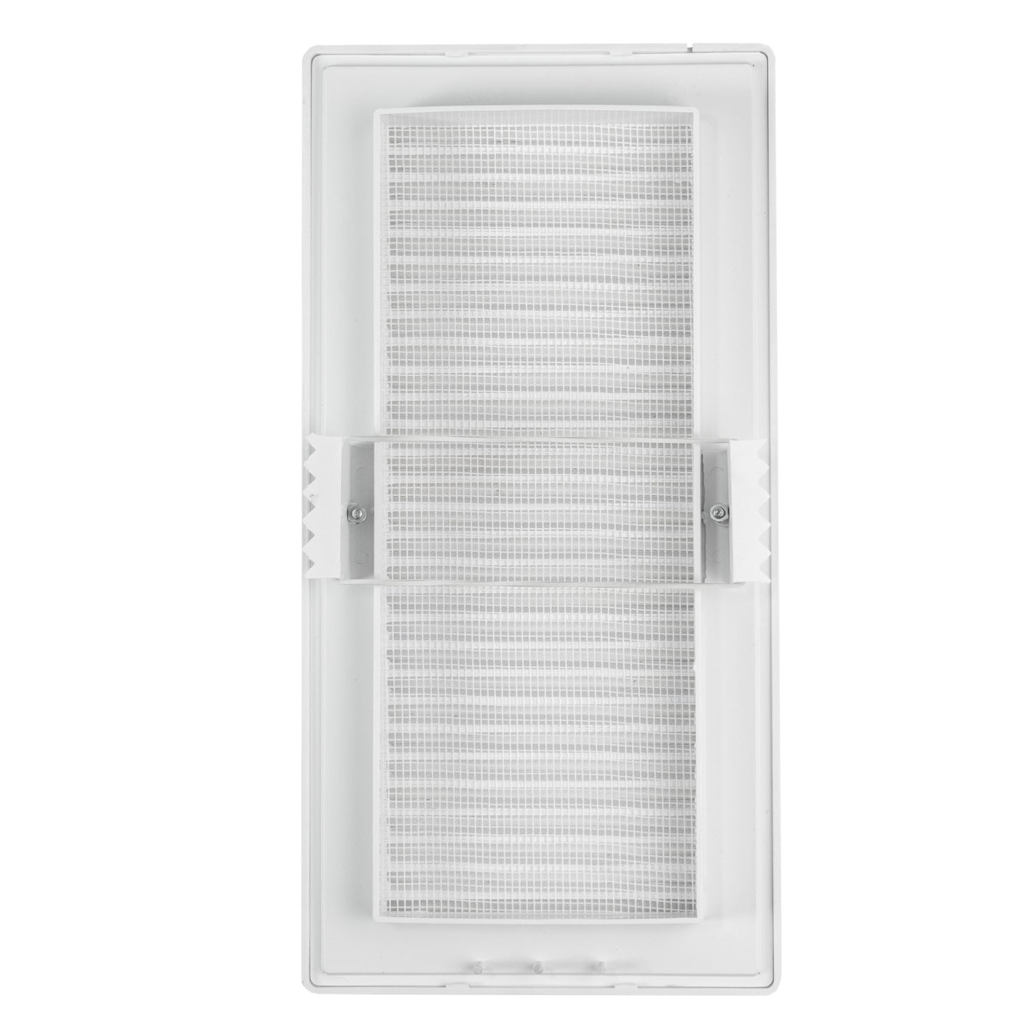 White Duo Smart Louvre Vent with Fly Mesh, 90mm x 240mm