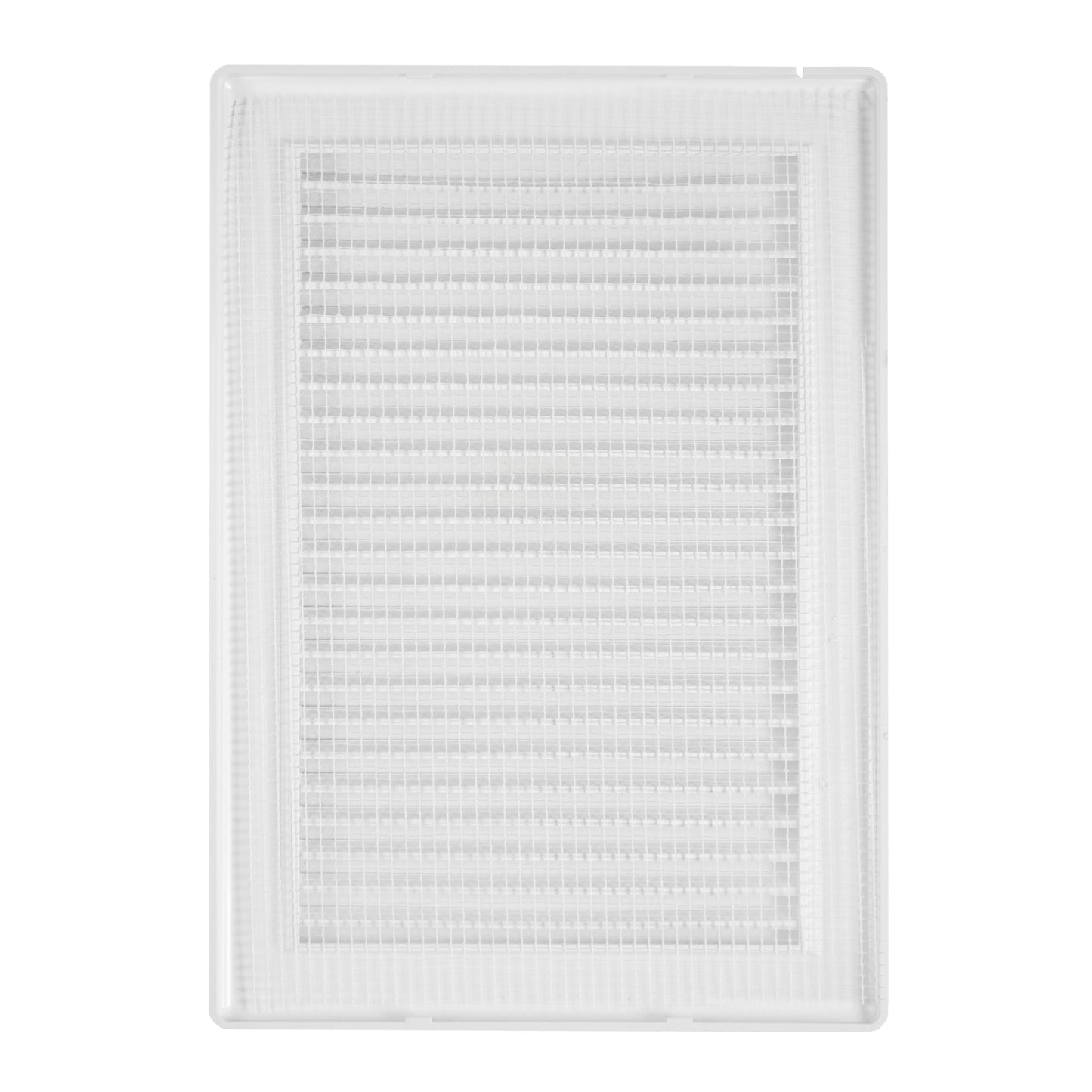 White Duo Smart Louvre Vent with Fly Mesh, 140mm x 210mm