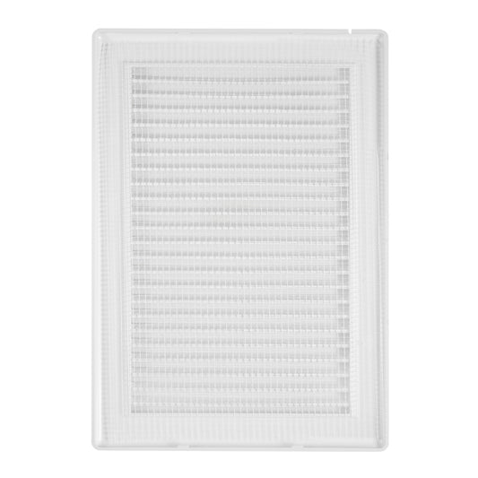 White Duo Smart Louvre Vent with Fly Mesh, 140mm x 210mm