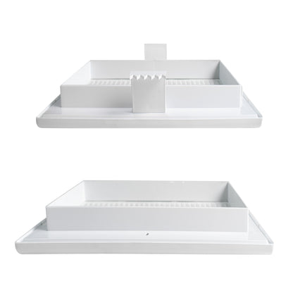 White Duo Smart Louvre Vent with Fly Mesh, 135mm x 135mm