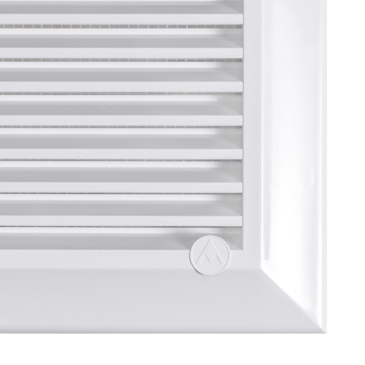 White Duo Smart Louvre Vent with Fly Mesh, 135mm x 135mm