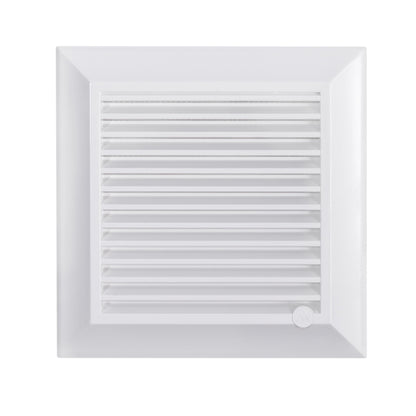 White Duo Smart Louvre Vent with Fly Mesh, 165mm x 165mm