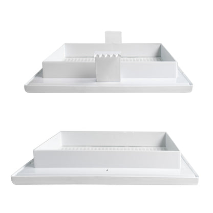 White Duo Smart Louvre Vent with Fly Mesh, 165mm x 165mm